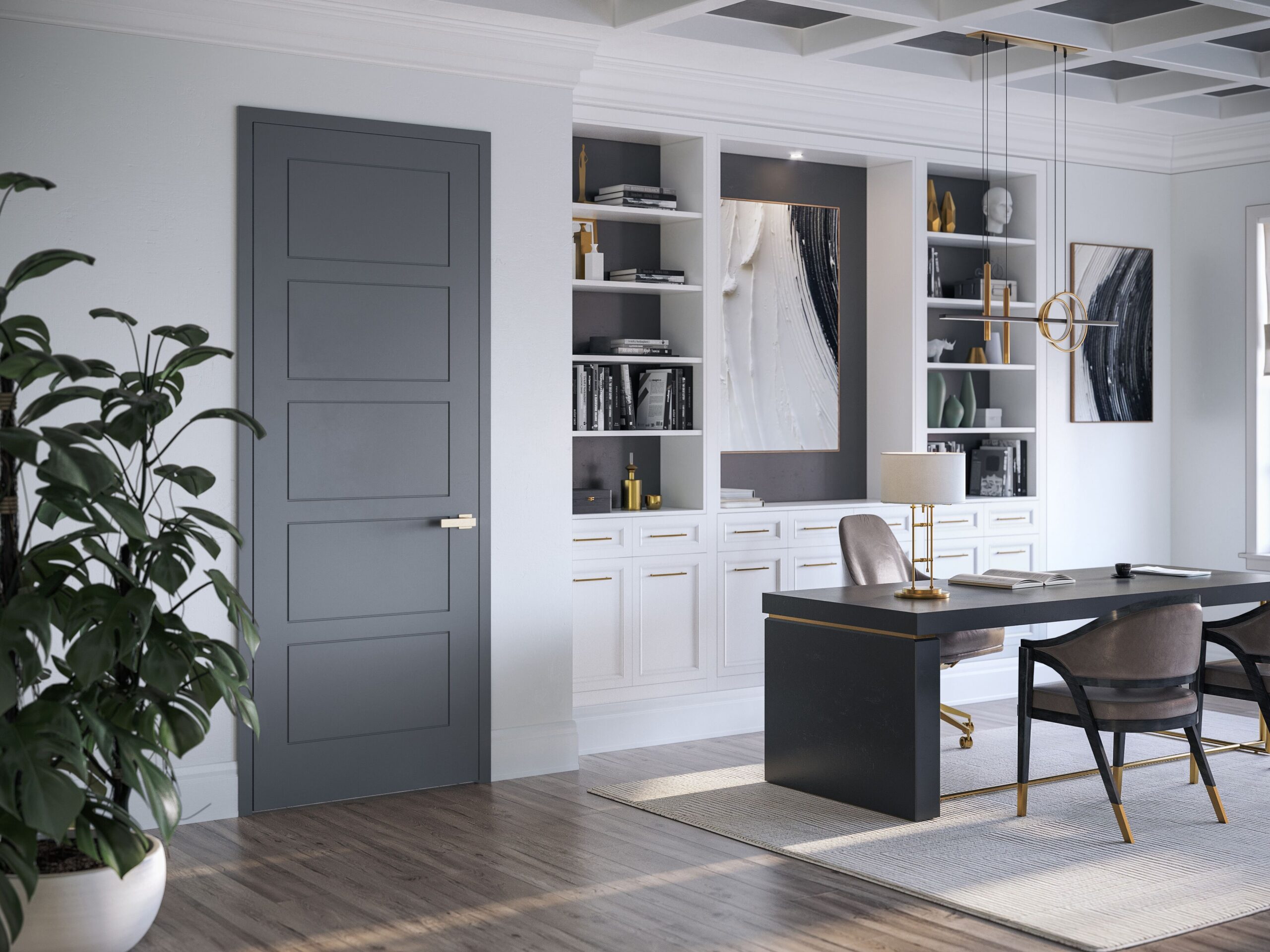 TruStile - A Marvin Brand MDF Interior Door in Gray - Available at Consolidated Builders Supply in OKC