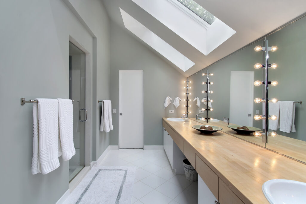 Master bath with skylights. Skylight replacement and cost - Consolidated Builders Supply